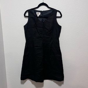 Talbots Linen V-neck Little Black Dress Size 12